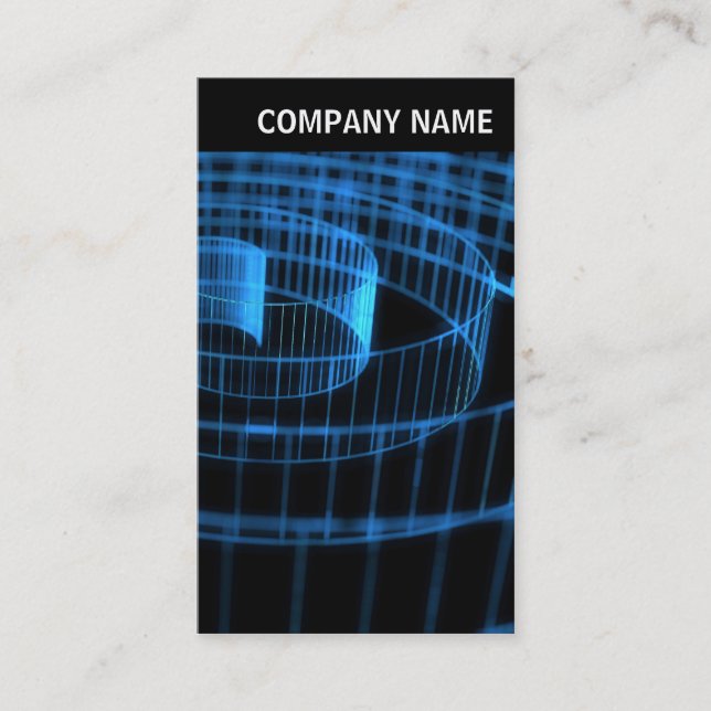V Header - Photo - Blue Spirral II Business Card (Front)