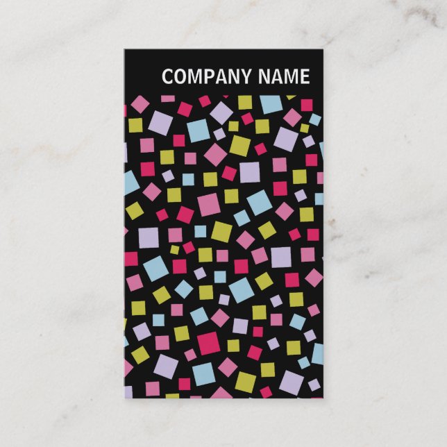 V Header - Photo - Cascading Colours - Black Business Card (Front)