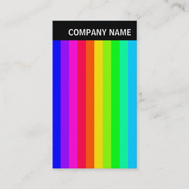 V Header - Photo - Colour Bars 01 Business Card (Front)