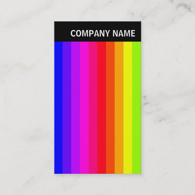 V Header - Photo - Colour Bars 01 Business Card (Front)
