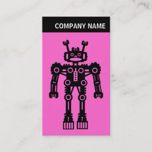 V Header - Photo - Robot - Pink Business Card