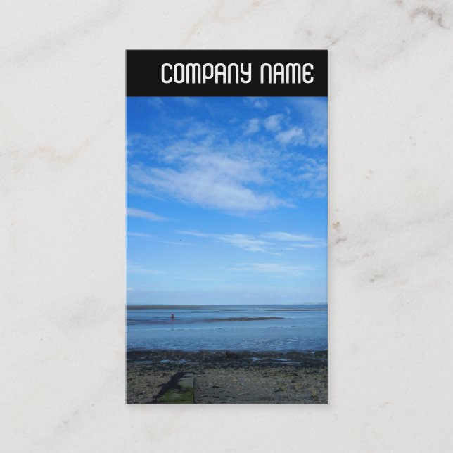 V Header - Severn Estuary at Penarth Business Card (Front)