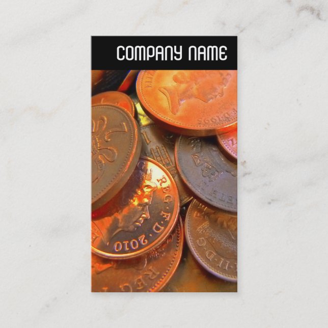 V Header - The Colour of Money Business Card (Front)