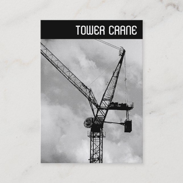 V Header - TOWER CRANE Business Card (Front)