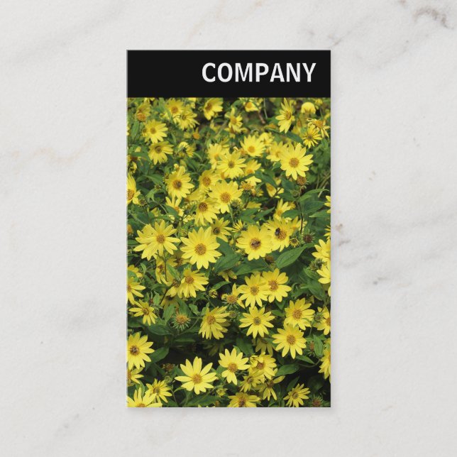 V Header - Yellow Daisies Business Card (Front)