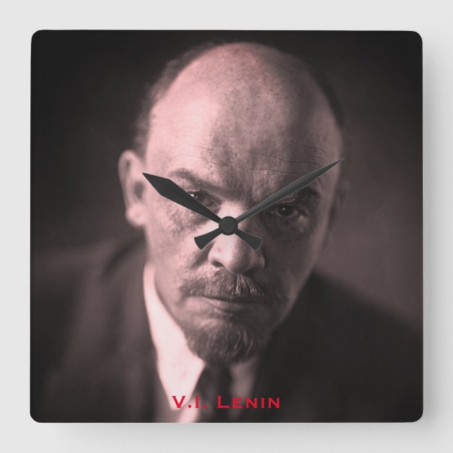 V.I. Lenin - Soviet Union Boss - CCCP Square Wall Clock (Front)