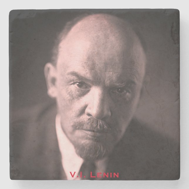 V.I. Lenin - Soviet Union Boss - CCCP Stone Coaster (Front)