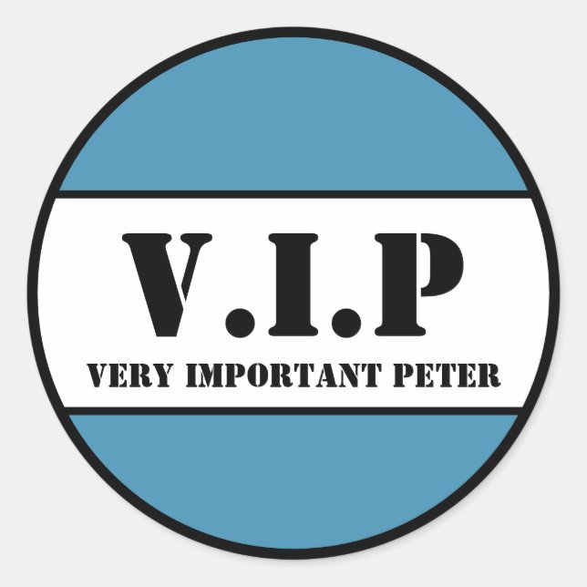 V.I.P CLASSIC ROUND STICKER (Front)