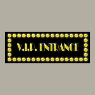 V.I.P. Entrance Sign Hollywood Lights