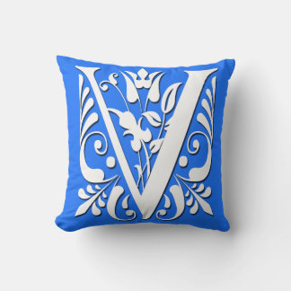 V Initial letter Monogram - Cushion