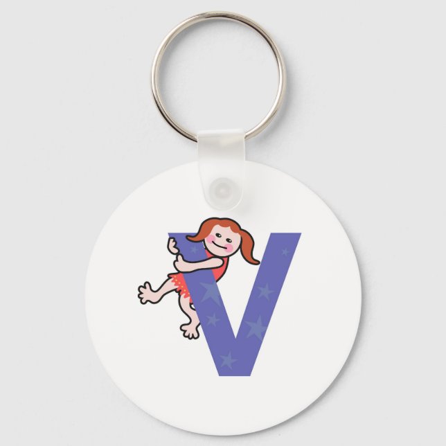 V is for.... key ring (Front)