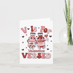 V Is For Valentine Versed Nurse Valentines Day Rn Card