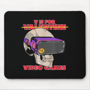 V Is For (valentine) Video Games - Funny Gamer Gra Mouse Mat