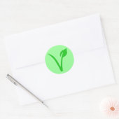 V is for Vegan Classic Round Sticker (Envelope)