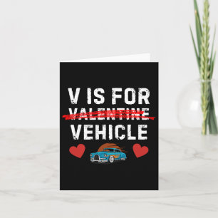 V Is For Vehicle Funny Old Retro Vintage Auto Clic Card