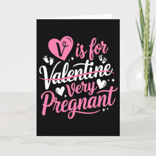 V Is For Very Pregnant Cute Pregnant Lady Pregnant Card