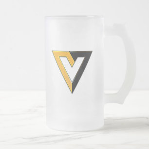 V is for Voluntary Normal/Embossed Frosted Glass Beer Mug