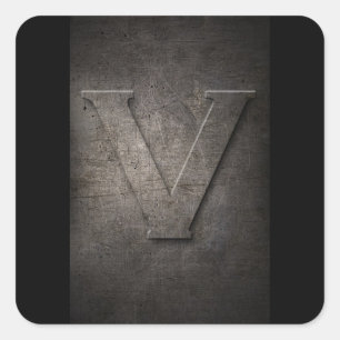 V Metal Monogram Stickers