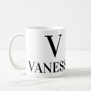 (V) NAME, LETTER & POSITIVE DESCRIPTION CUSTOMISE COFFEE MUG