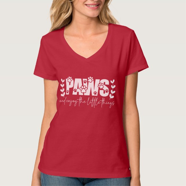 v neck dog mum shirt (Front)