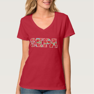V-Neck SEPA Rose T-Shirt