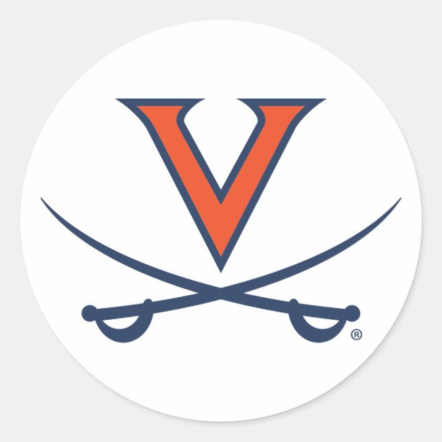 V Sabre Classic Round Sticker (Front)