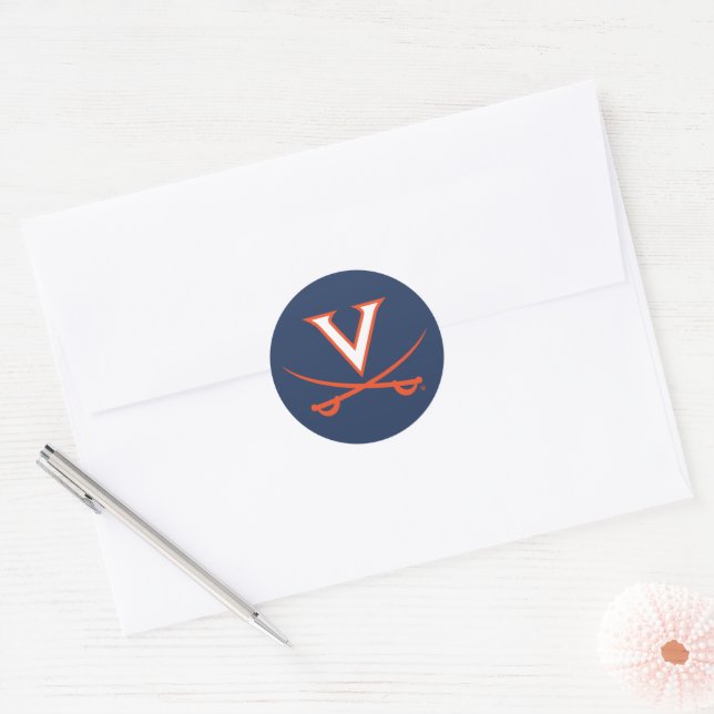 V Sabre Classic Round Sticker (Envelope)