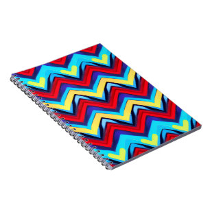 V Shape Seamless Pattern with Hearts Notebook