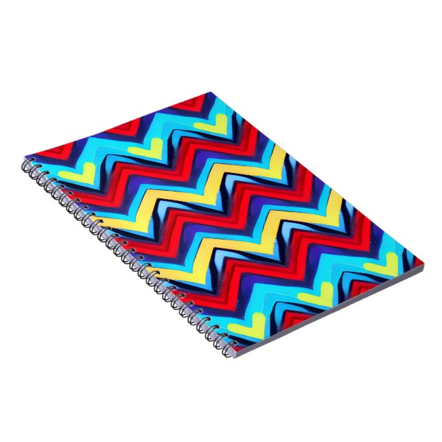 V Shape Seamless Pattern with Hearts  Notebook (Right Side)