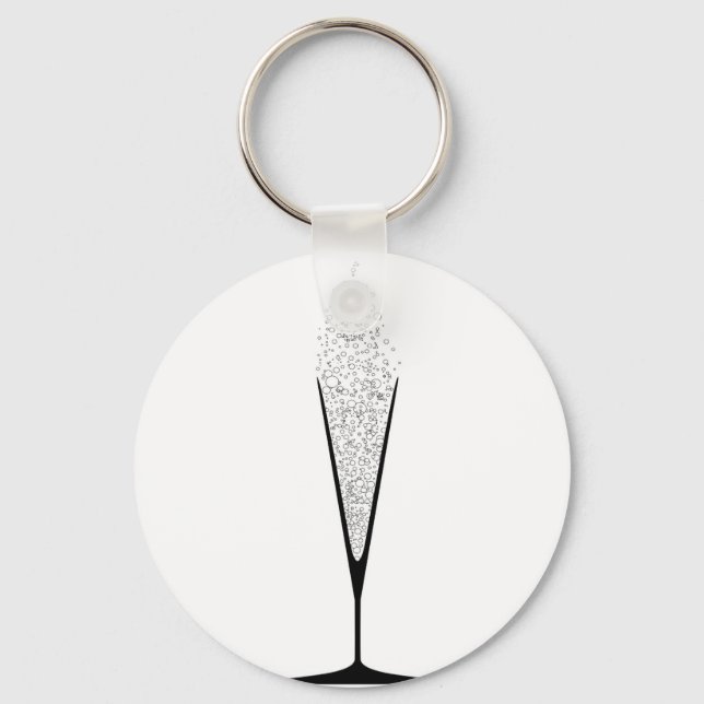 V Shaped Glass Key Ring (Front)