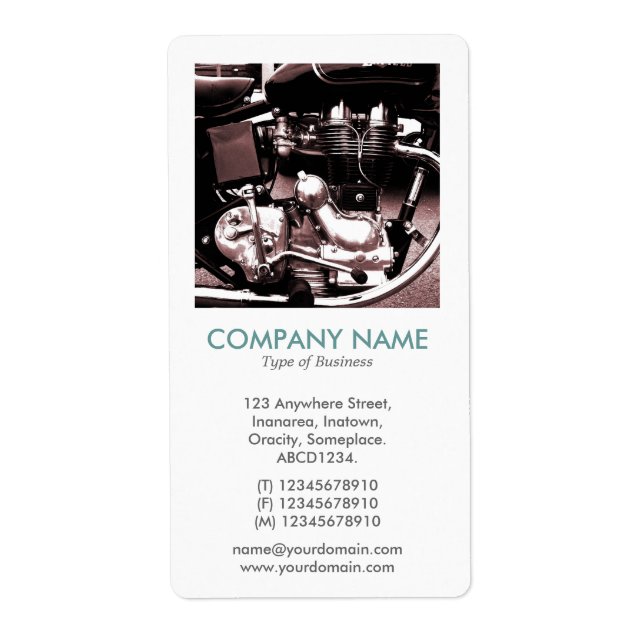 V Square Photo - Classic Motorcycle (Front)