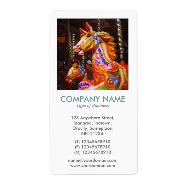 V Square Photo - Merry-go-round Horses (Front)