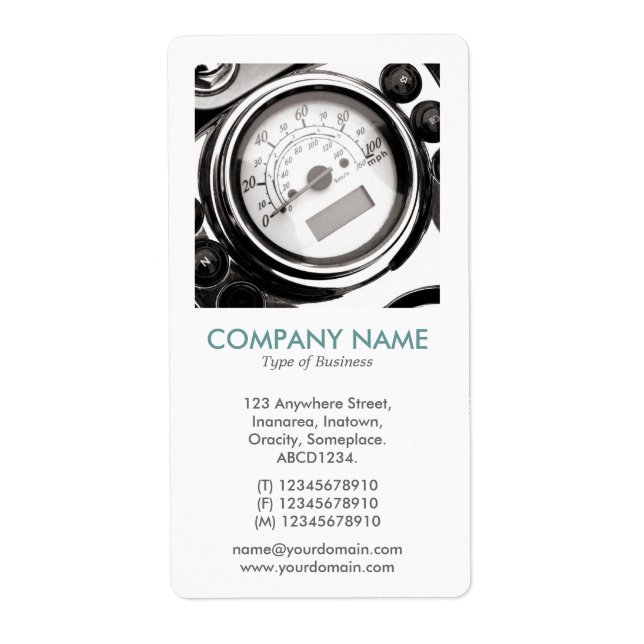 V Square Photo - Motorcycle Speedometer (Front)