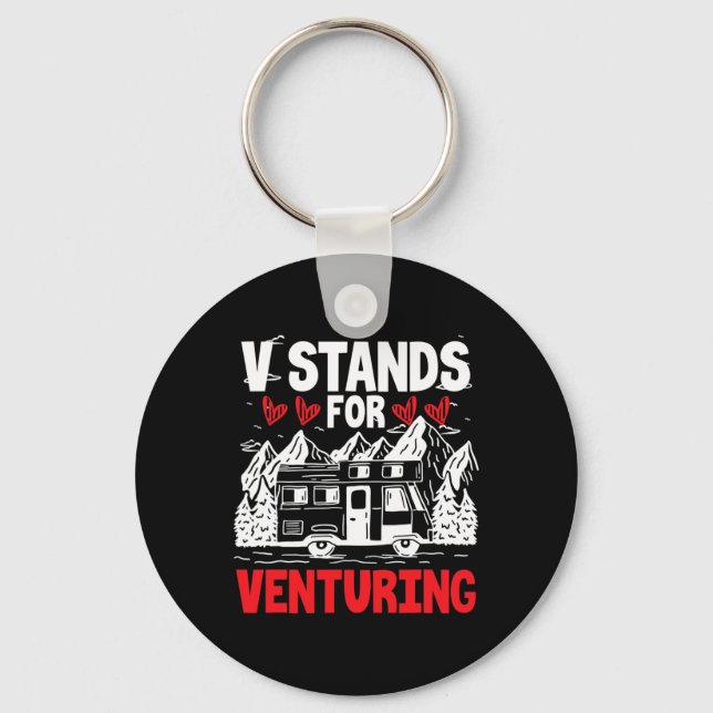 V Stands For Venturing  Key Ring (Front)
