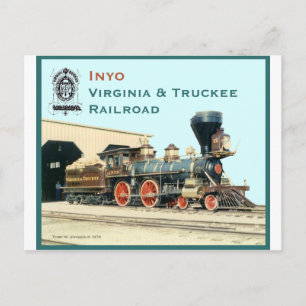 V&T Railroad Inyo engine Postcard