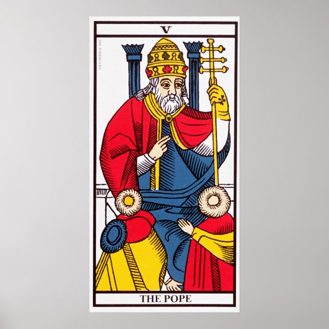 V The Pope, Tarot card Poster (Front)