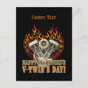 V-Twin’s Day for Chopper Lovers Make it personal!  Holiday Postcard