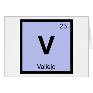 V - Vallejo California Chemistry Periodic Table