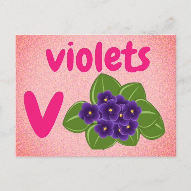 v - violets flash card (Front)