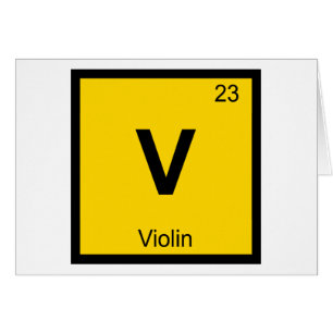 V - Violin Music Chemistry Periodic Table Symbol