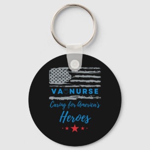 Va Nurse Heroes Serving Heroes Patriotic Flag Key Ring