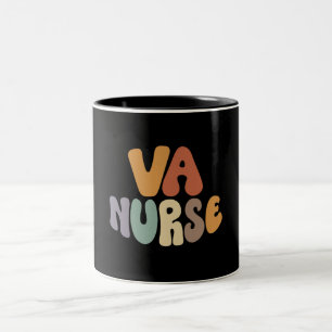 VA Nurse Proud Career Profession Two-Tone Coffee Mug