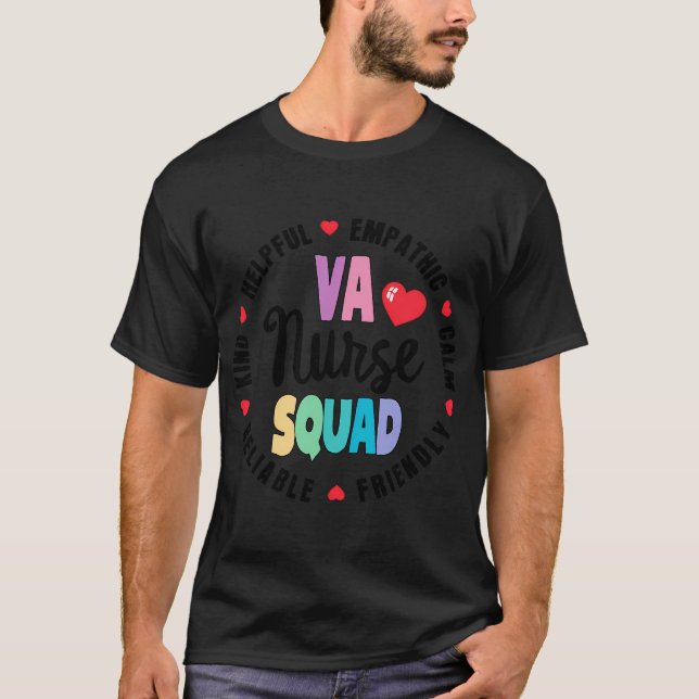 Va Nurse Squad Nurse Team Registered Nursing T-Shirt (Front)