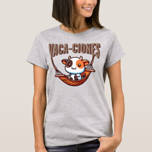 Vacaciones (Vacation) Punny Cute Cow Spanish Shirt