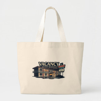 Vacancy After Midnight Retro Motel NIGHTSHIFT 90 T Large Tote Bag