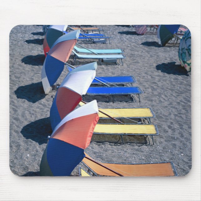 Vacant Chairs On Beach Mouse Mat (Front)