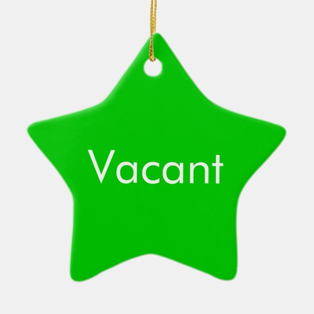 Vacant Occupied two sided Door Hang Ceramic Tree Decoration (Front)