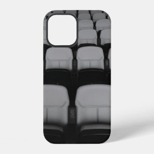 VACANT WHITE AND BLACK THEATER CHAIRS WITH NO PEOP iPhone 12 CASE