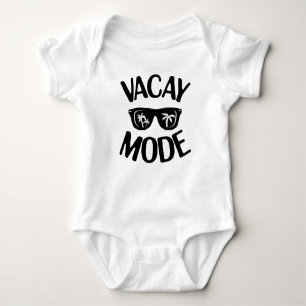 Vacation Art Vacay Mode Word Text Art Apron Baby Bodysuit