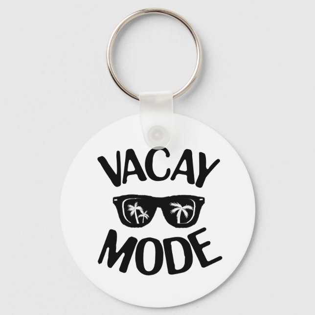 Vacation Art Vacay Mode Word Text Art  Apron Plus  Key Ring (Front)